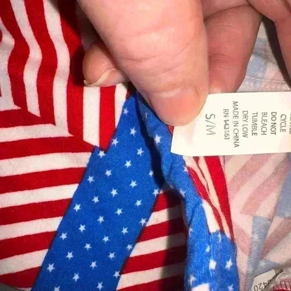Lularoe kids Sm /Med leggings bundle. 2pair of leggings! Stars & AMERICAN FLAGS - Picture 6 of 7